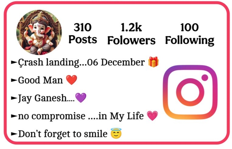 Ganpati Bappa Bio For Instagram 