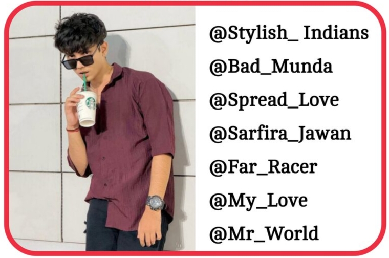 Stylish Instagram Username For Boys