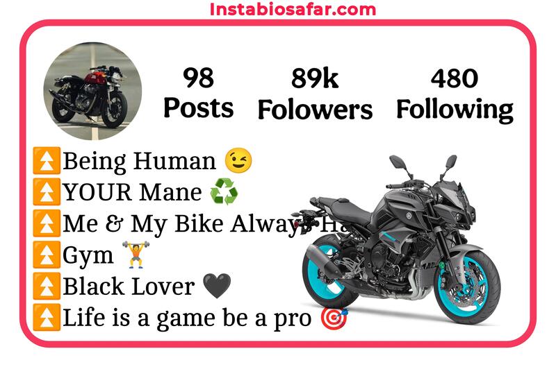 Bike Lover Bio For Instagram With Emoji 