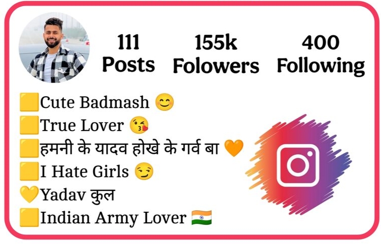 Yadav Bio For Instagram