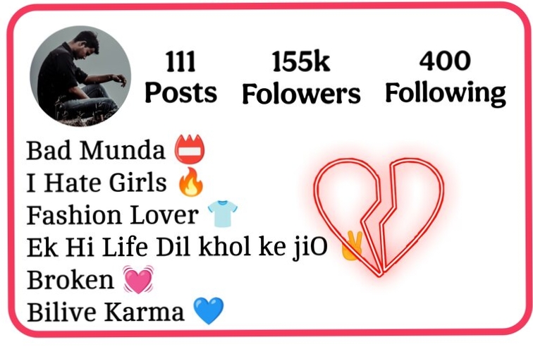 Broken Bio For Instagram