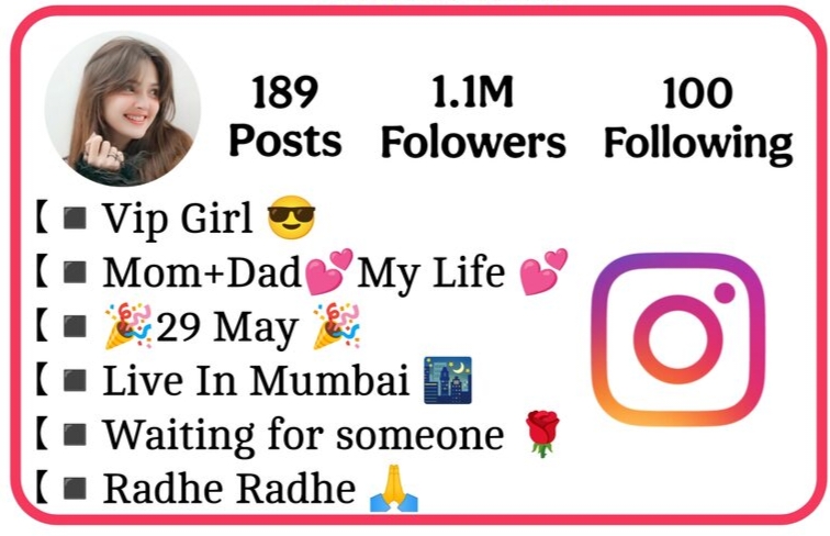 Instagram VIP Bio For Girls