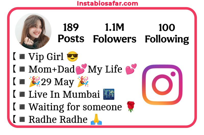 Instagram Vip Bio For Girls 