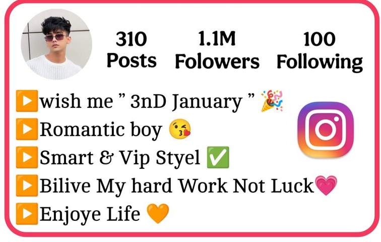 Instagram VIP Bio For Boys
