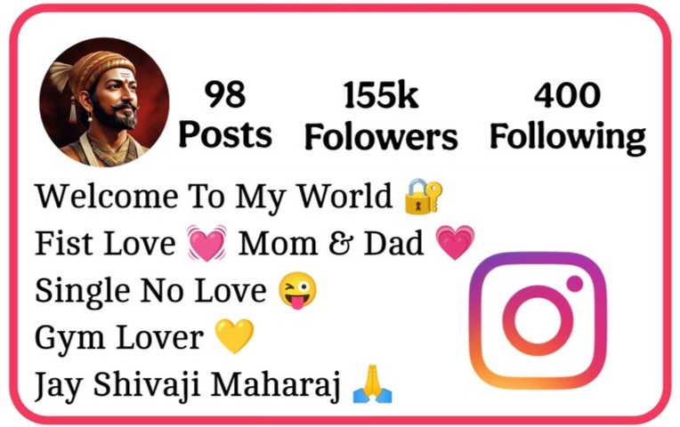 Shivaji Maharaj Bio For Instagram